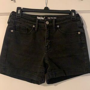 Mossimo High Rise Black Jean Shorts